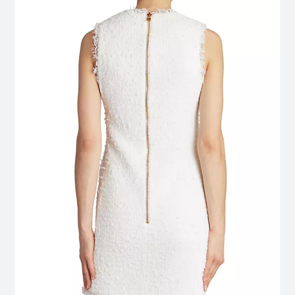 BALMAIN Sleeveless Tweed Dress - Picture 2 of 9